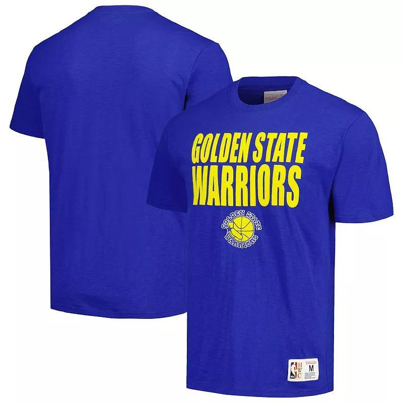 Men's Mitchell & Ness Royal Golden State Warriors Hardwood Classics Legendary Slub T-Shirt, Size: Medium, Blue Product Image