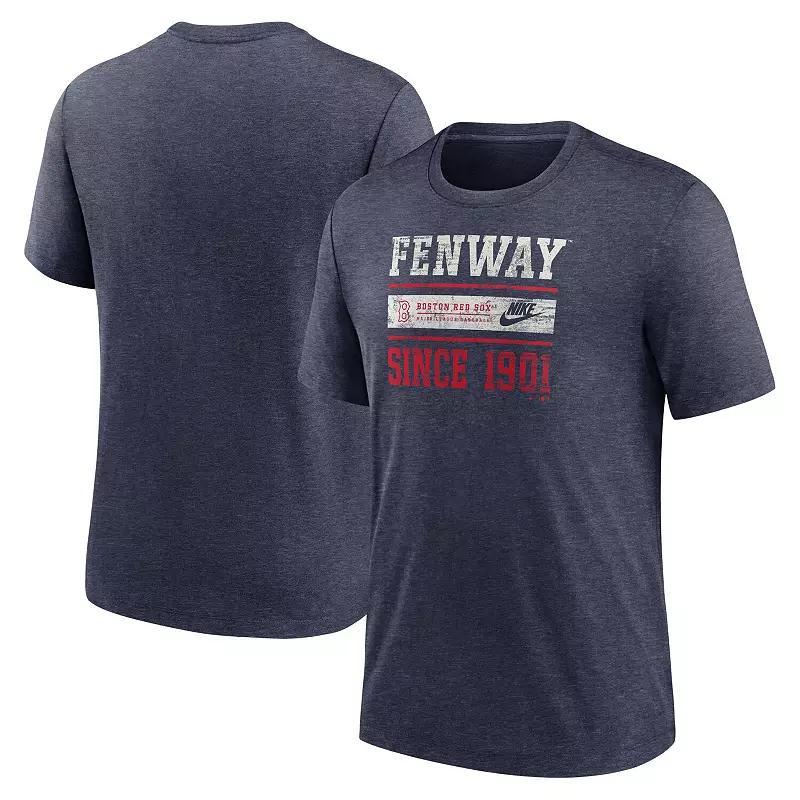 Mens Nike Heather Royal New York Mets Logo Tri-Blend T-Shirt Product Image