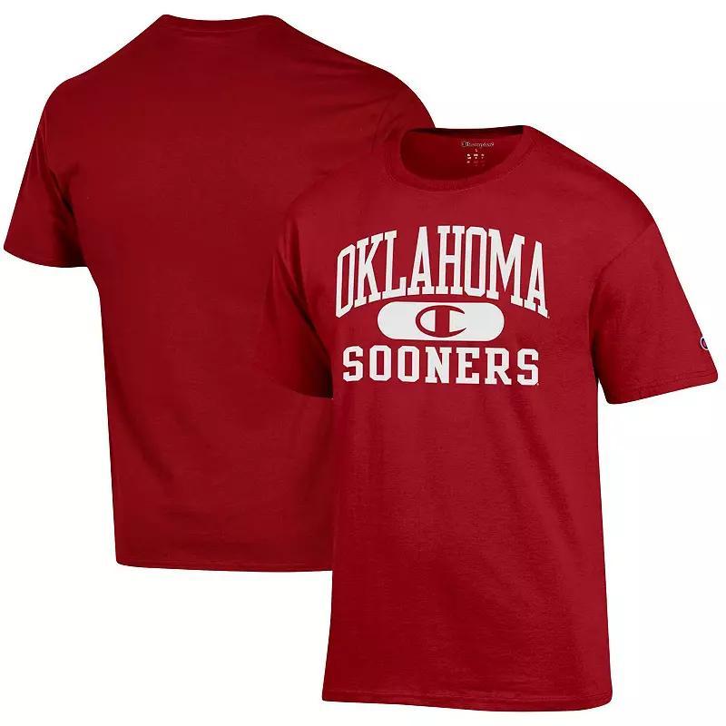Men's Champion Crimson Oklahoma Sooners Arch Pill T-Shirt, Size: Medium, Red Product Image
