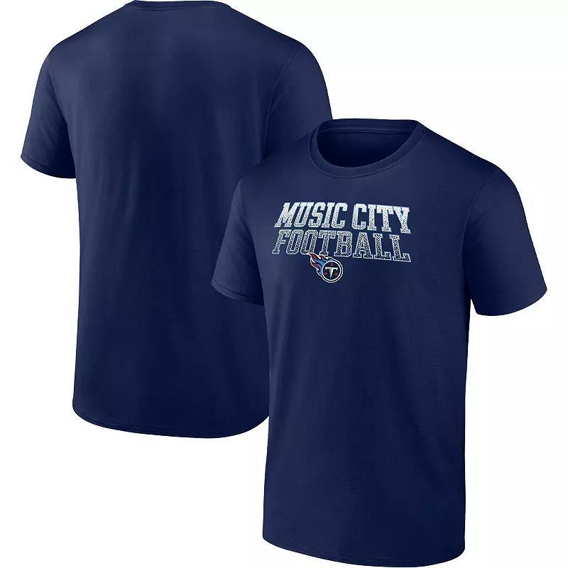 Men's Fanatics Branded Navy Tennessee Titans Heavy Hitter T-Shirt, Size: Small, Blue Product Image
