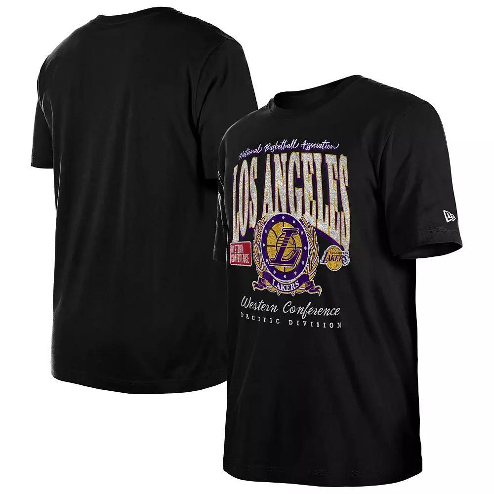 Men's New Era Black Los Angeles Lakers Sport Classics Enzyme Washed T-Shirt, Size: 3XL Product Image