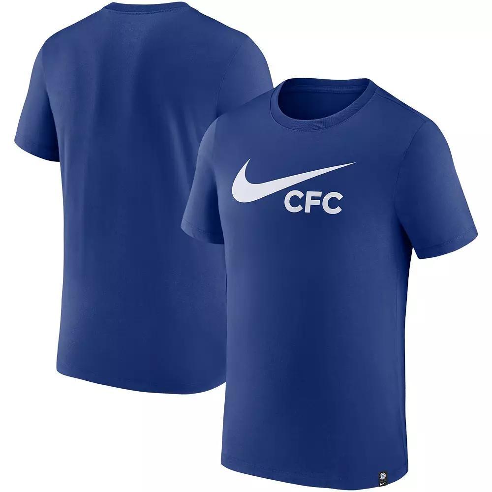 Men's Nike Blue Chelsea Swoosh T-Shirt, Size: Small, Chl Blue Product Image