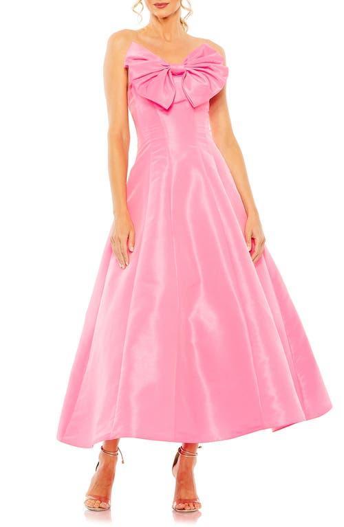 Mac Duggal Satin Strapless Bow Bodice A-line Ball Gown Product Image