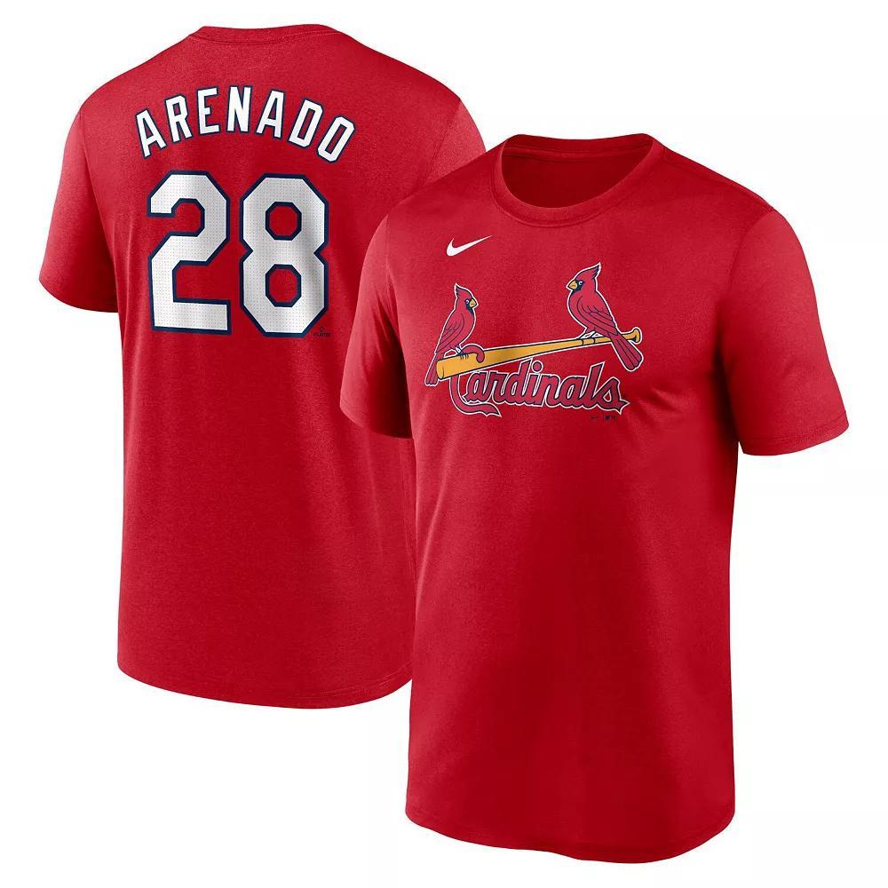 Men's Nike Nolan Arenado Red St. Louis Cardinals Legend Name and Number Home T-Shirt, Size: Large Product Image
