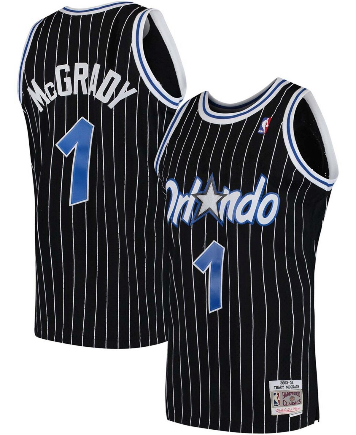 Men's Mitchell & Ness Tracy McGrady Black Orlando Magic 2003-04 Hardwood Classics Swingman Jersey, Size: Small, Mag Black Product Image
