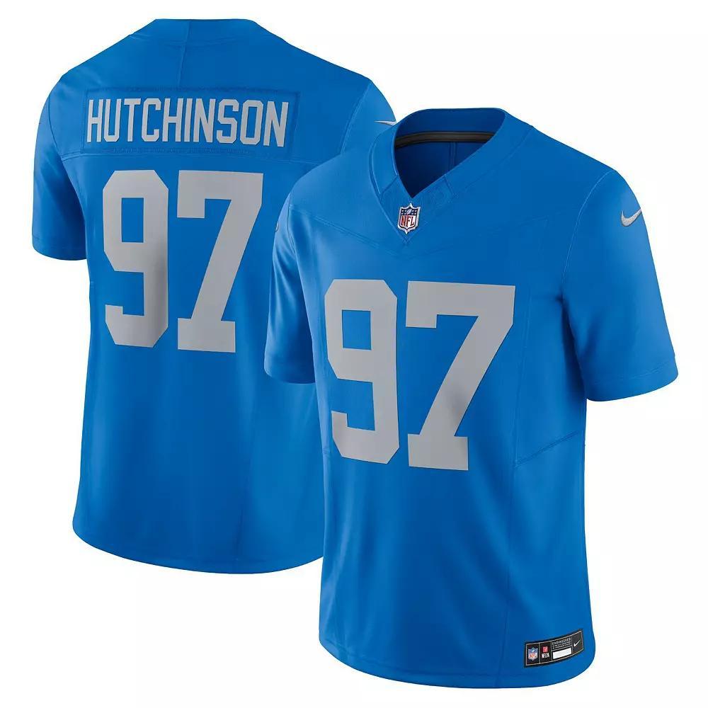 Men's Nike Aidan Hutchinson Blue Detroit Lions Vapor F.U.S.E. Alternate Limited Jersey, Size: 2XL Product Image
