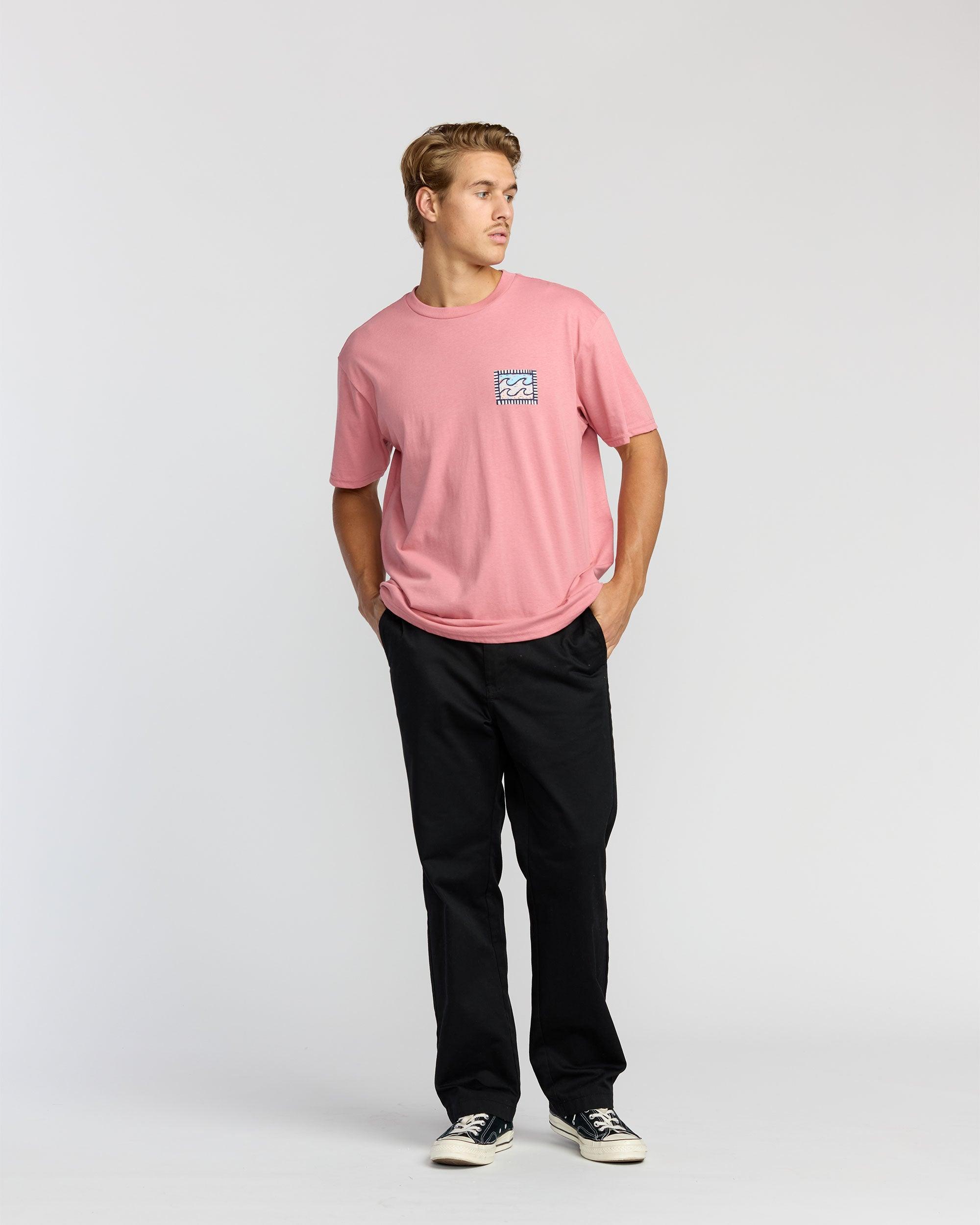 Crayon Wave T-Shirt - Dusty Pink Male Product Image