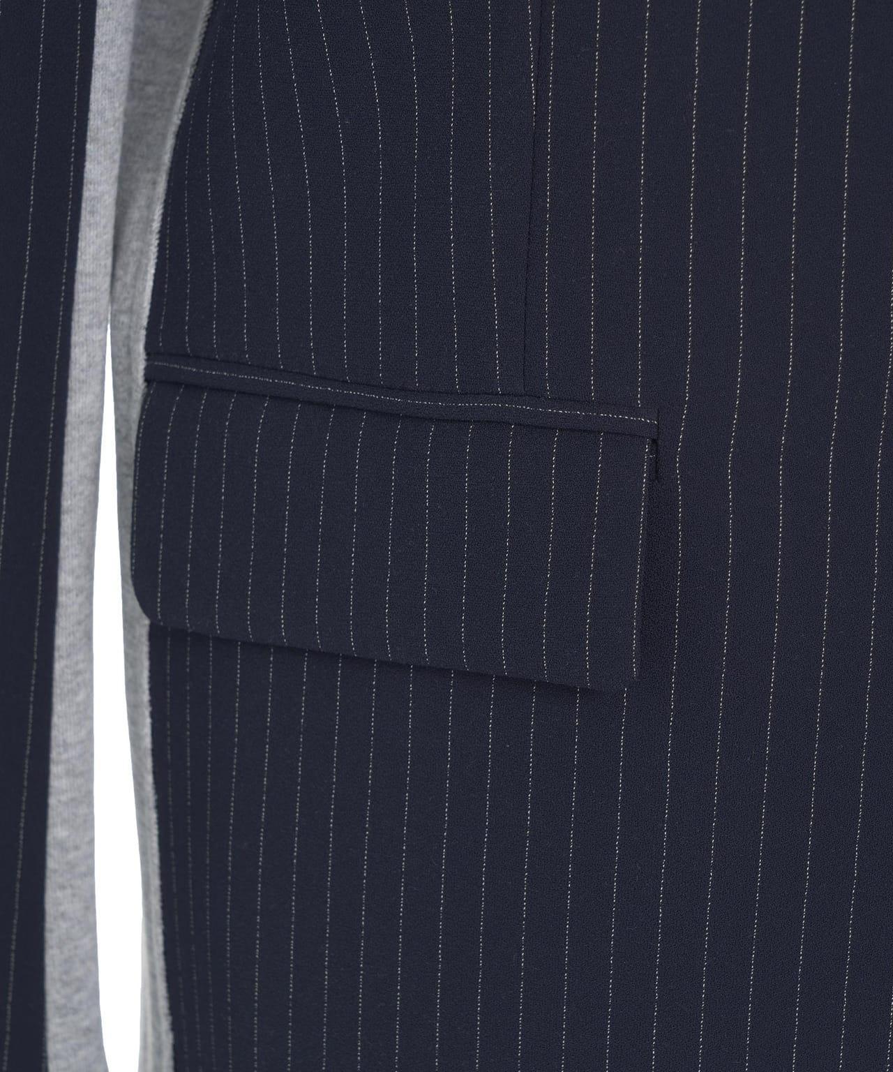 Single-breasted blazer with contrasting material Product Image