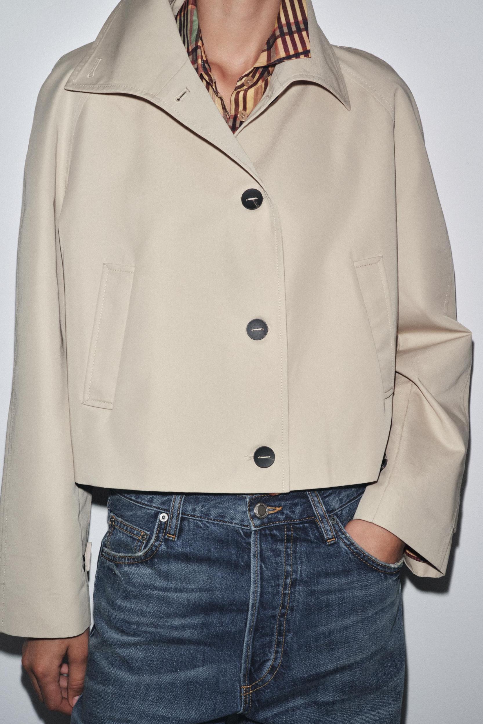 WATER REPELLENT SHORT TRENCH COAT ZW COLLECTION Product Image