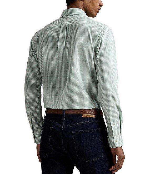Polo Ralph Lauren Classic Fit Gingham Stretch Poplin Long Sleeve Woven Shirt Product Image