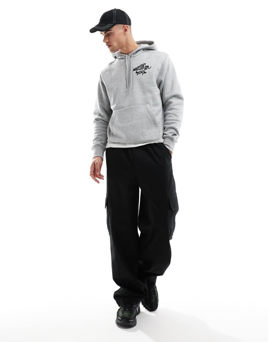 Nike Club Goddess graphic hoodie in gray Product Image