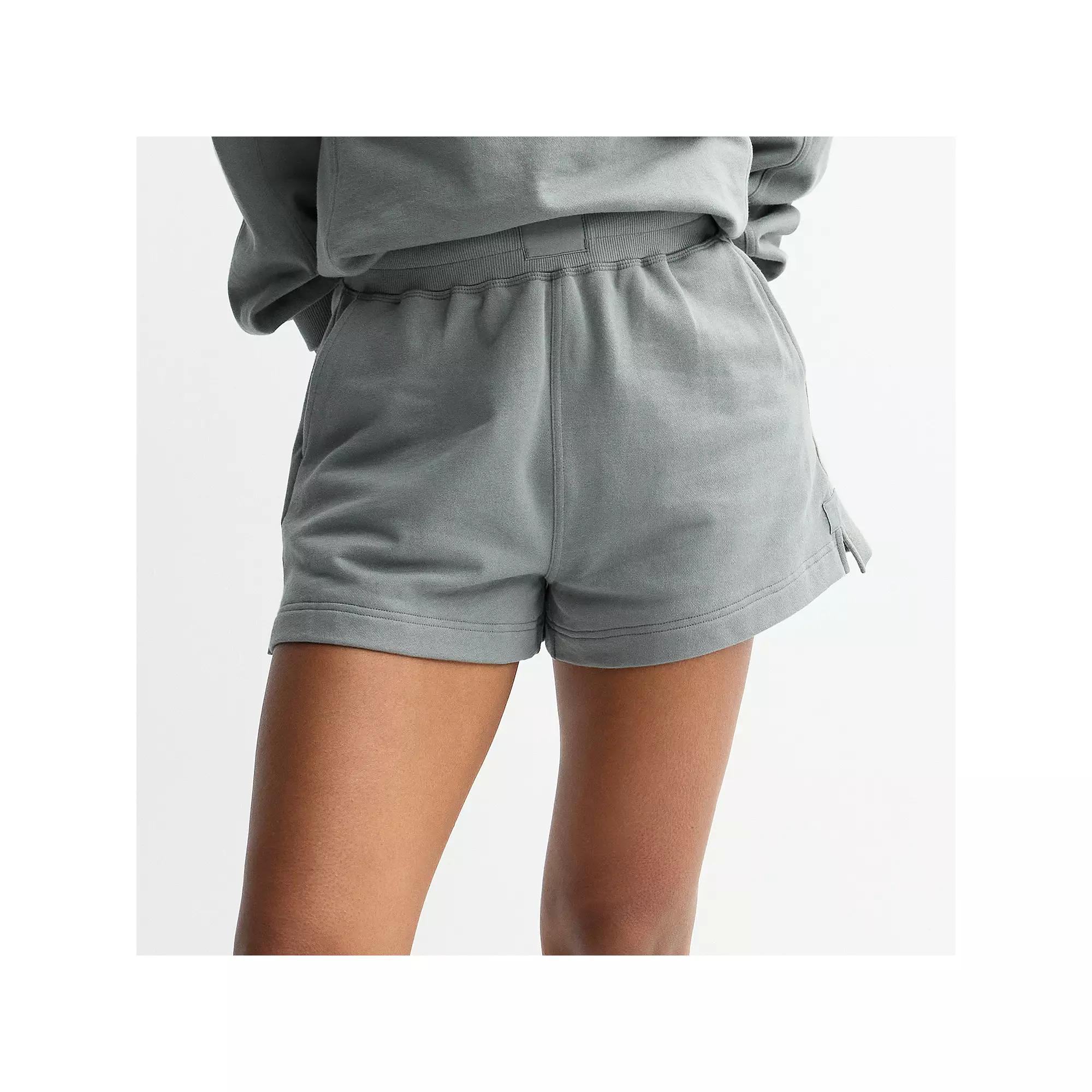 Womens FLX French Terry Relaxed Shorts Ashen Silver Product Image