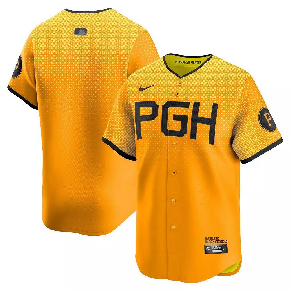 Men's Nike Roberto Clemente Gold Pittsburgh Pirates City Connect Limited Player Jersey, Size: Small Product Image