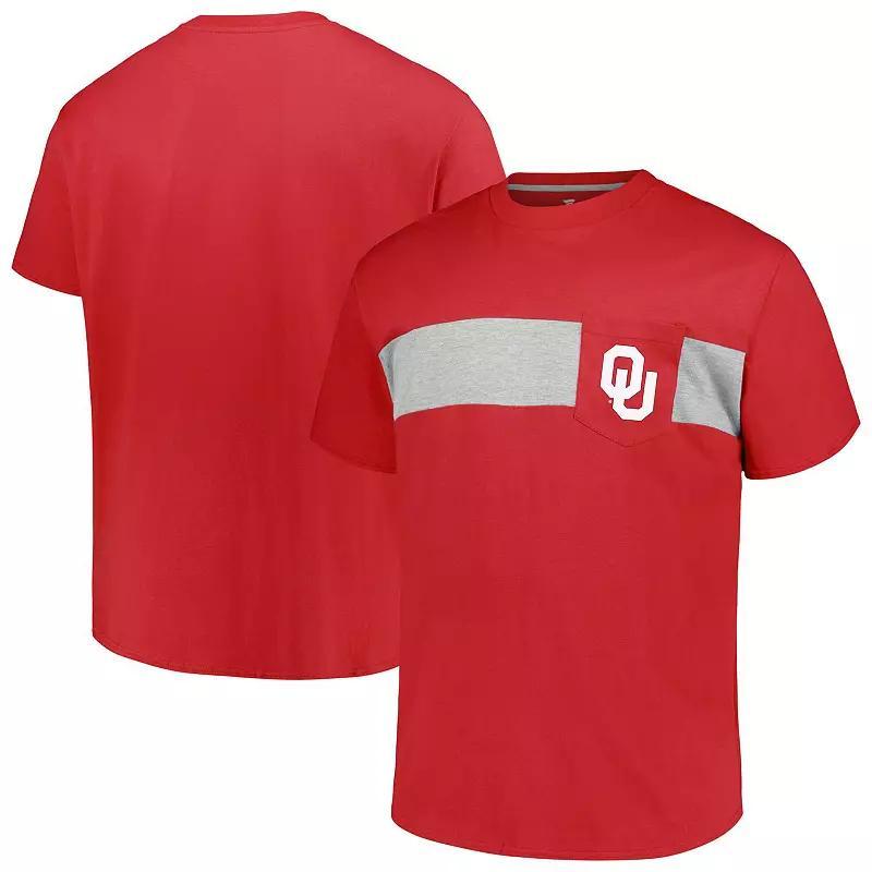 Men's Profile Crimson Oklahoma Sooners Big & Tall Color Stripe T-Shirt, Size: 2XLT, Red Product Image