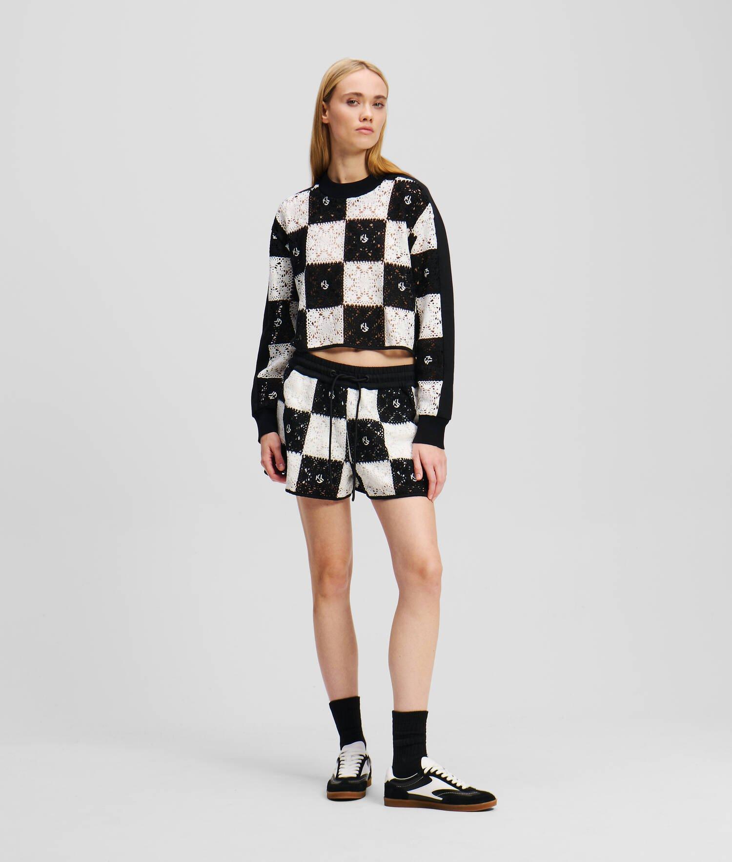 CROCHET CROPPED SWEATER Product Image