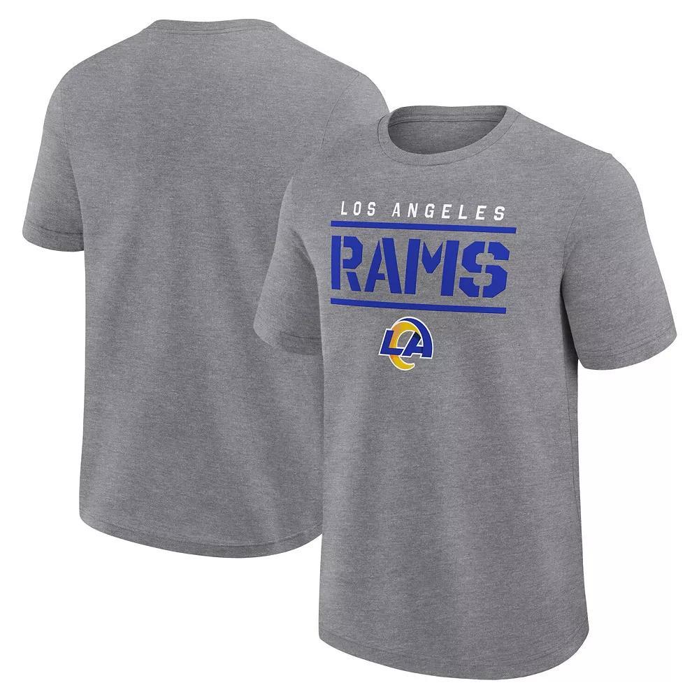 Mens Fanatics Heather Gray Los Angeles Rams Big & Tall Top Notch T-Shirt Product Image