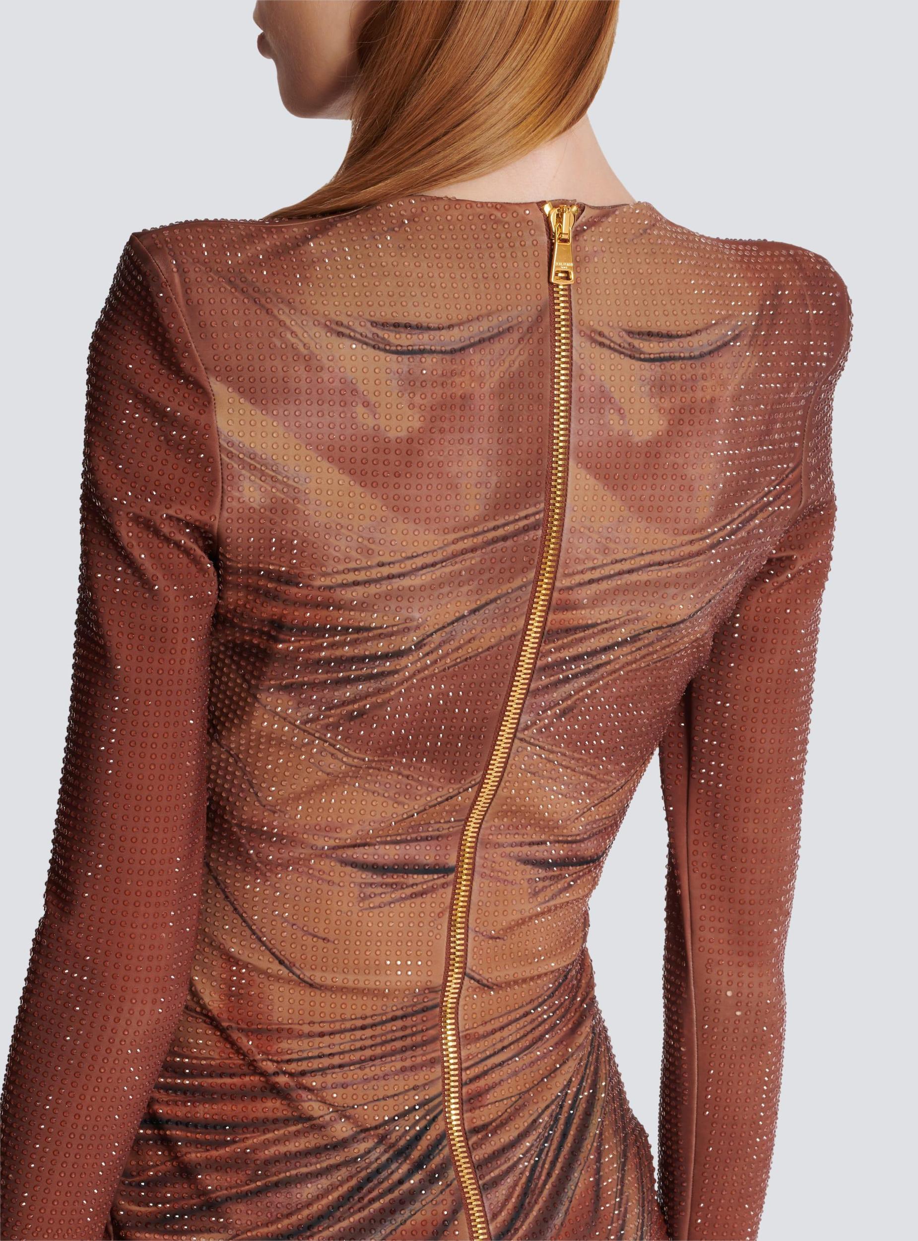 Printed long rhinestone dress Product Image