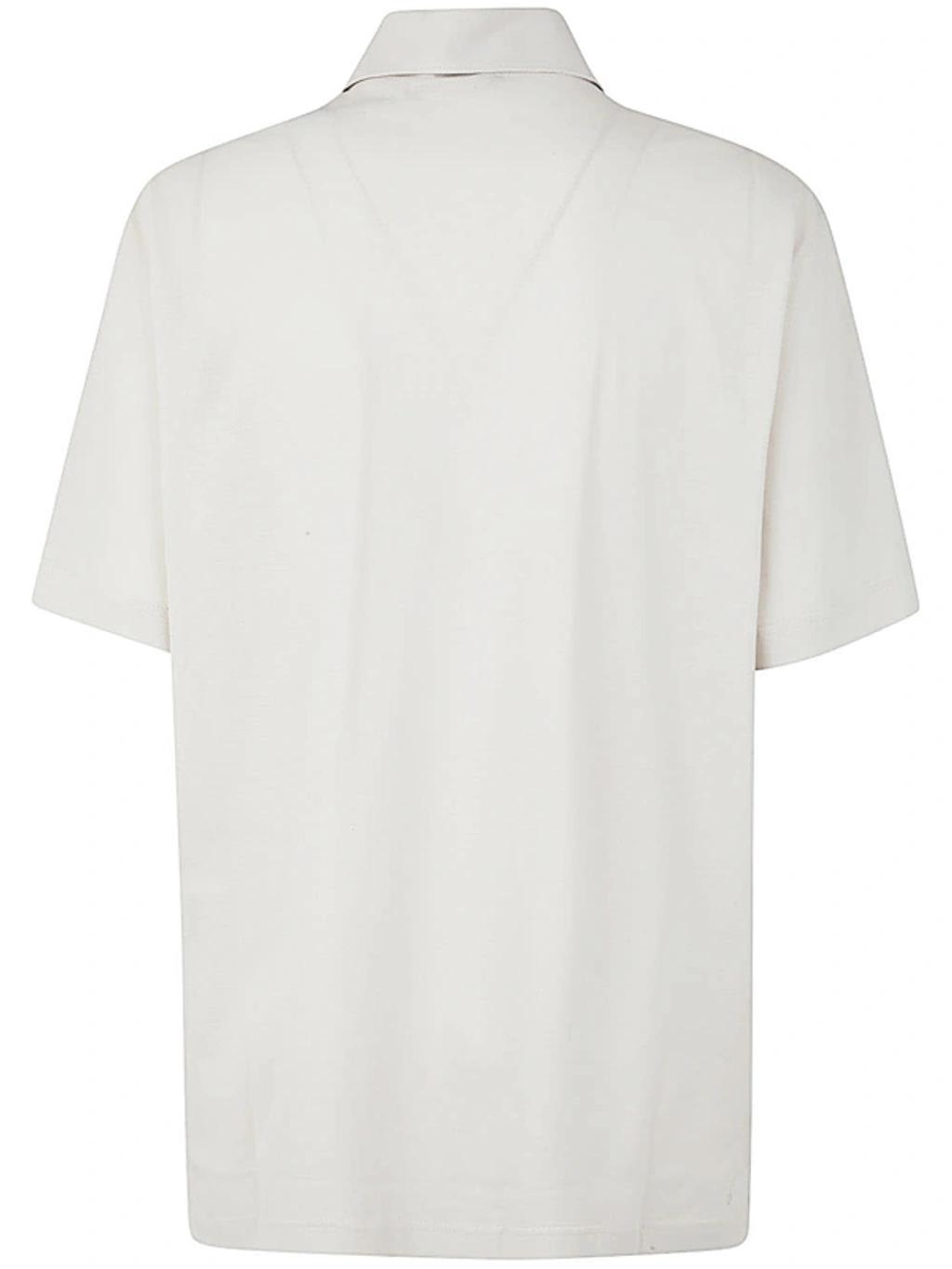 HERNO Crepe Polo Clothing In White Product Image