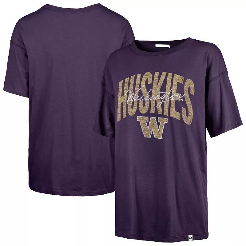 Women's '47  Purple Washington Huskies Muse Sadie T-Shirt, Size: Medium Product Image