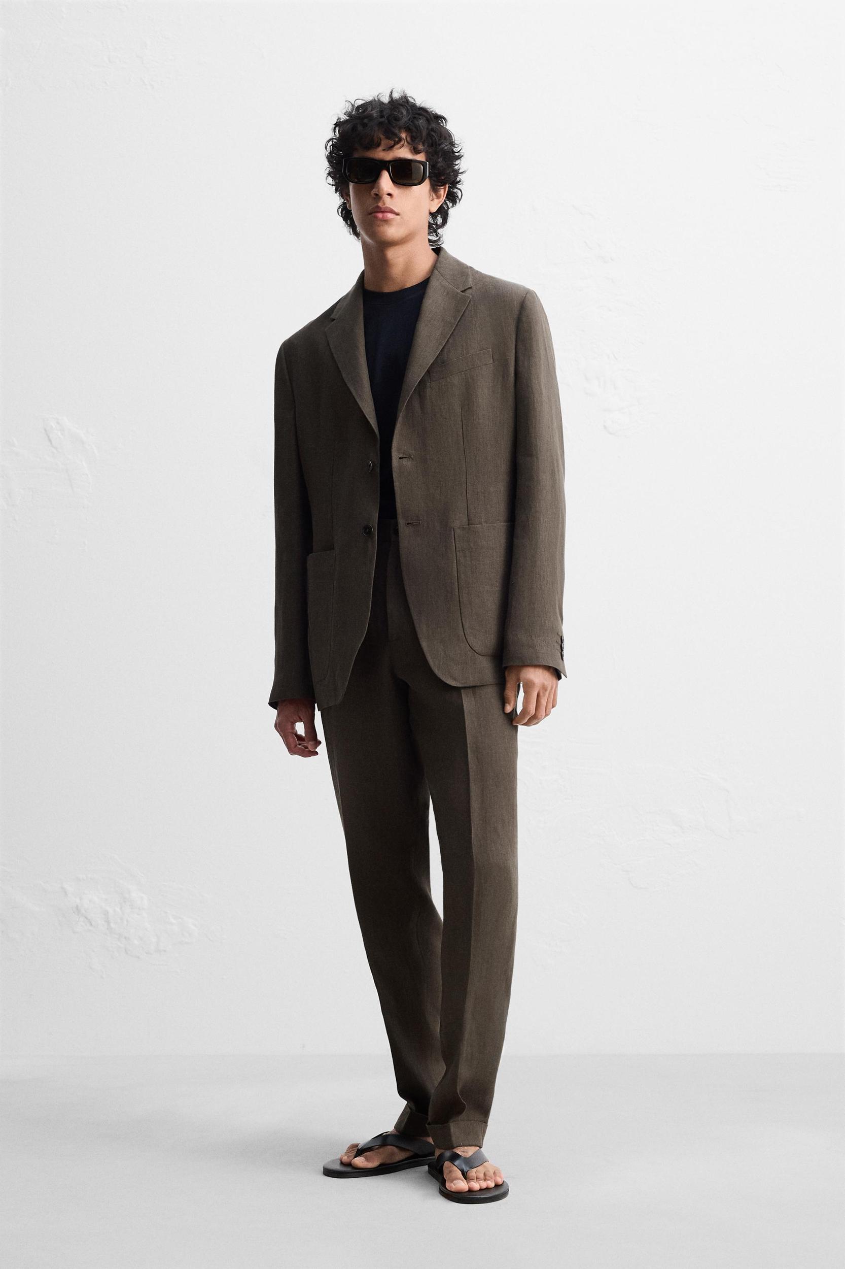 100% LINEN SUIT PANTS Product Image