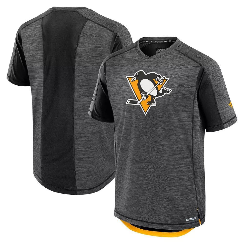 Men's Fanatics Black Pittsburgh Penguins Authentic Pro Rink Tech T-Shirt, Size: Large Product Image