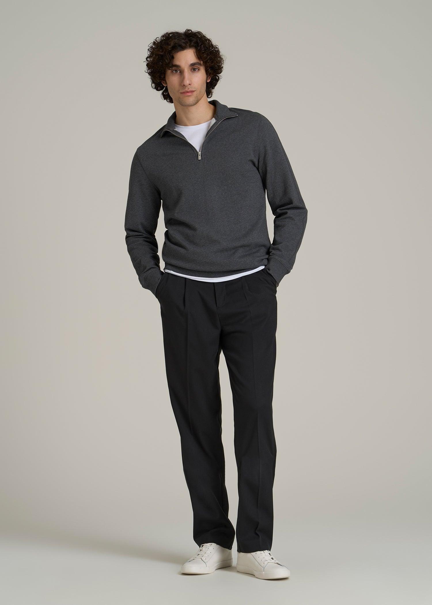 Tall Men's Relaxed Pleated Trouser in Deep Cove Product Image