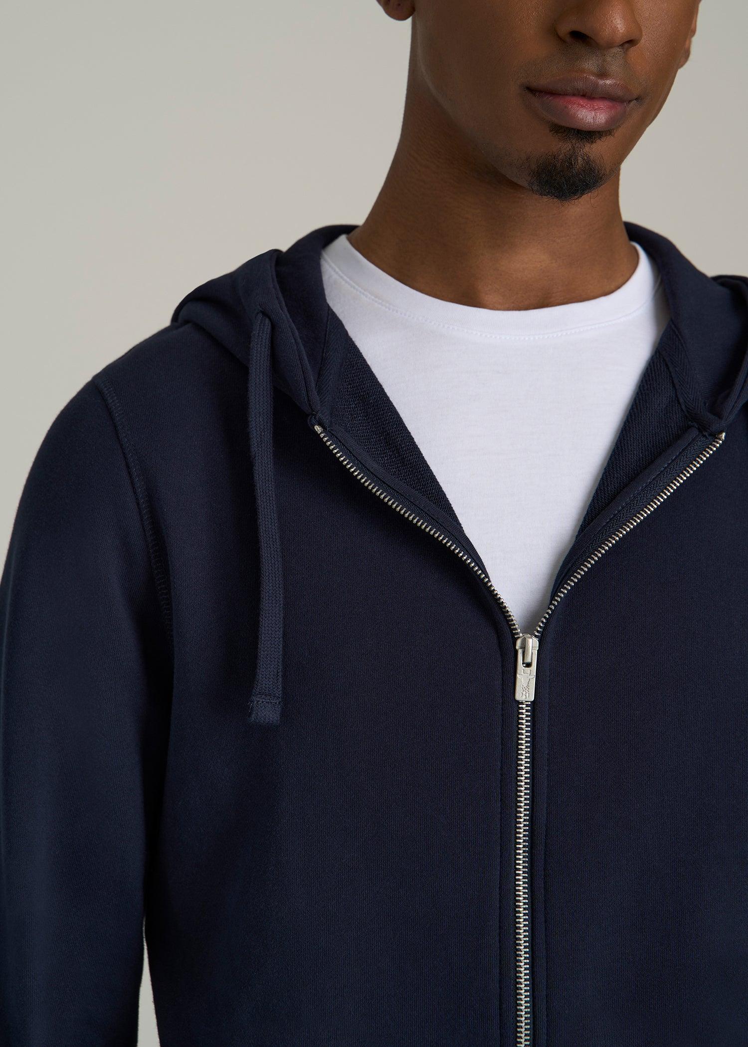 Wearever 2.0 French Terry Full-Zip Hoodie for Tall Men in Evening Blue Product Image