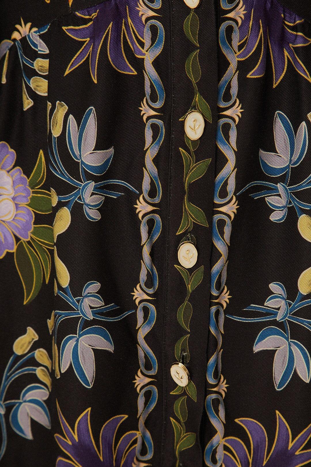 Black Winter Garden Mini Dress Long Sleeves, WINTER GARDEN BLACK / M Product Image
