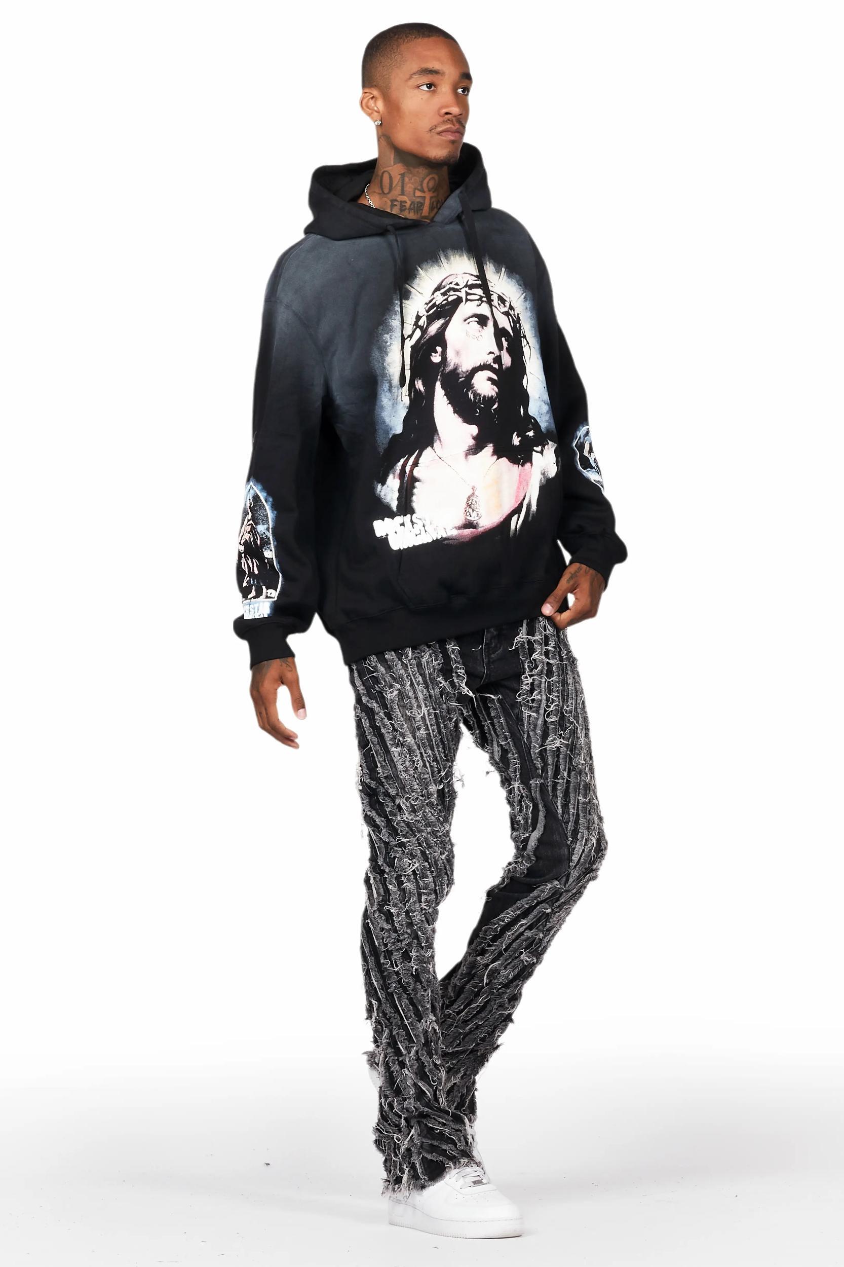 Oleatha Black Oversized Hoodie Female Product Image