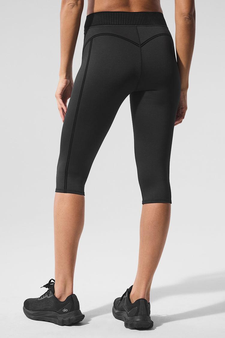 Airlift High-Waist Line Up Capri - Black Product Image