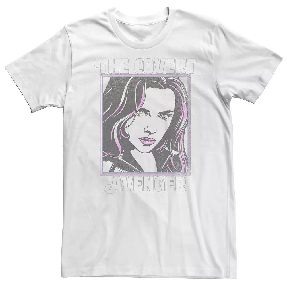 Big & Tall Marvel Retro Pop Black Widow Tee, Men's, Size: XXL Tall, White Product Image
