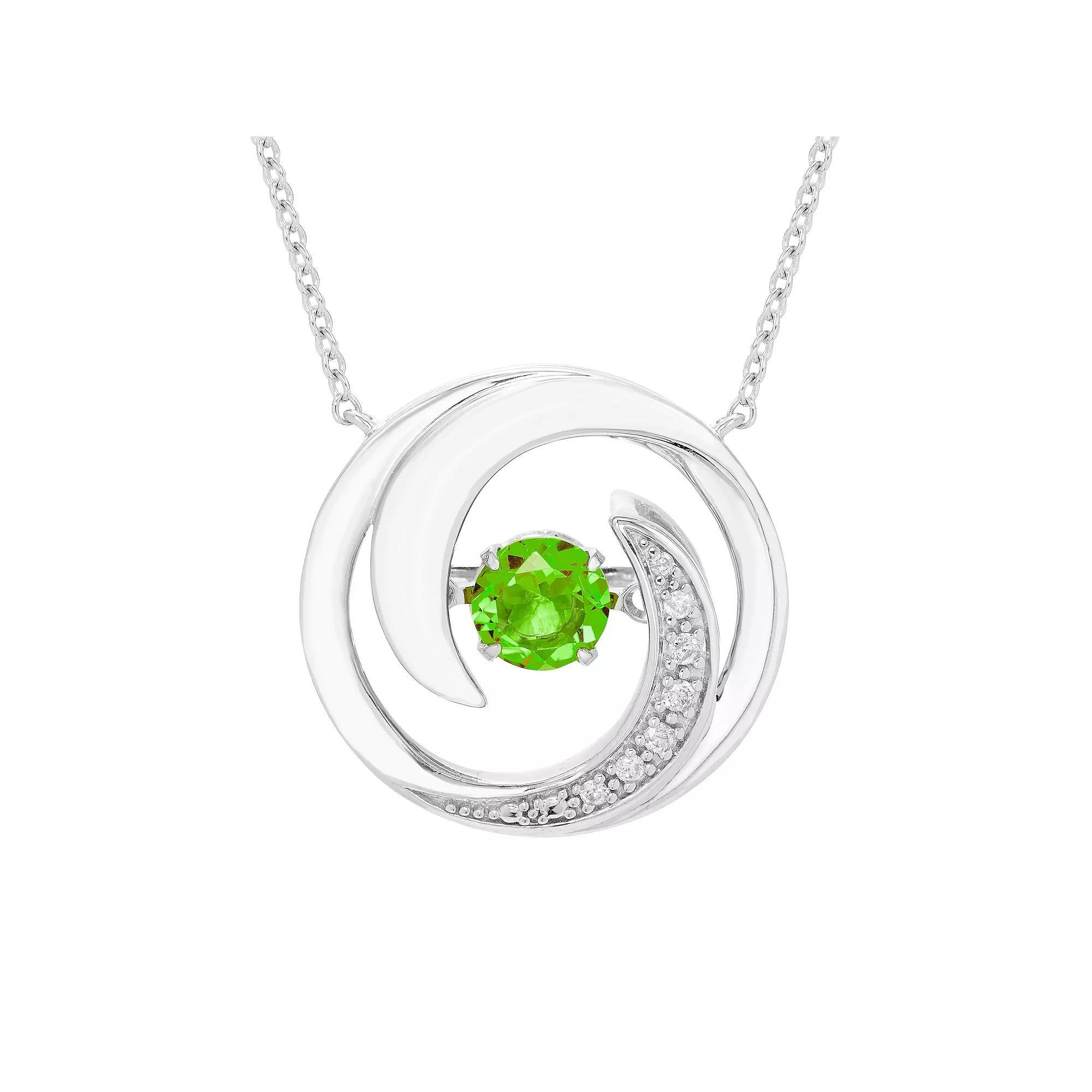 Boston Bay Diamonds Brilliance in Motion Sterling Silver Citrine & Diamond Accent Swirl Necklace, Women's, Size: 18-20" ADJ Product Image
