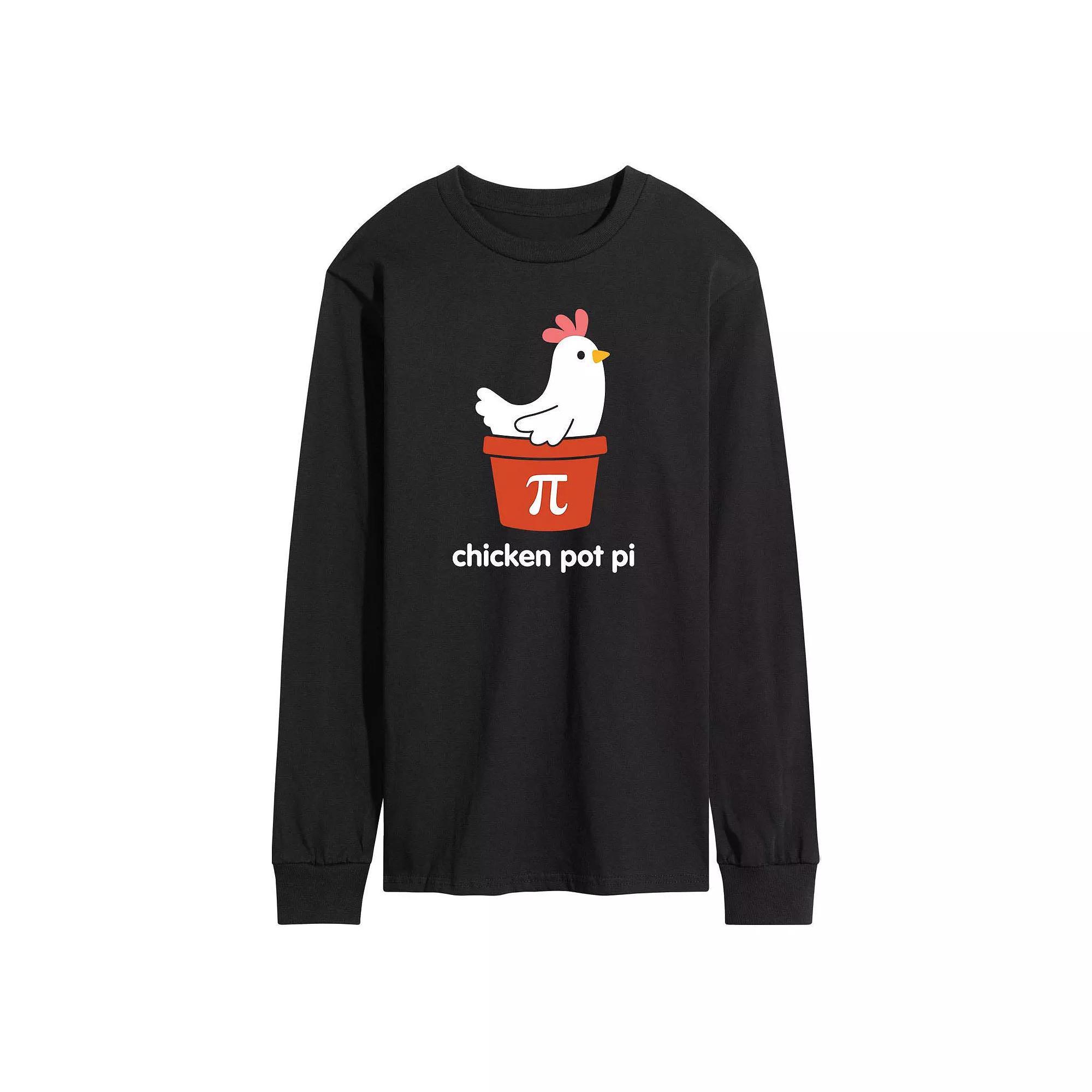 Mens Chicken Pot Pi Long Sleeve Tee Product Image