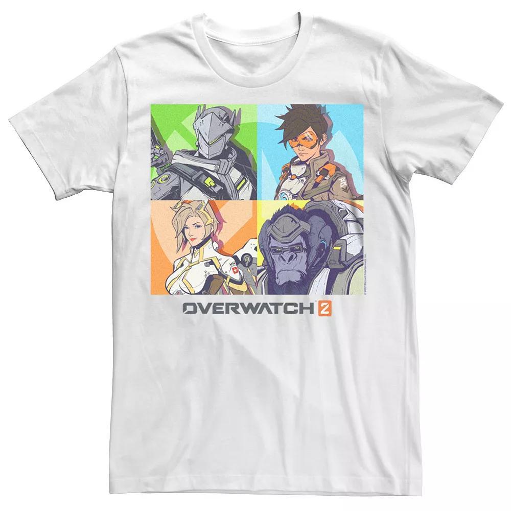 Men's Overwatch 2 Hero Group Shot Graphic Tee, Size: Medium, White Product Image