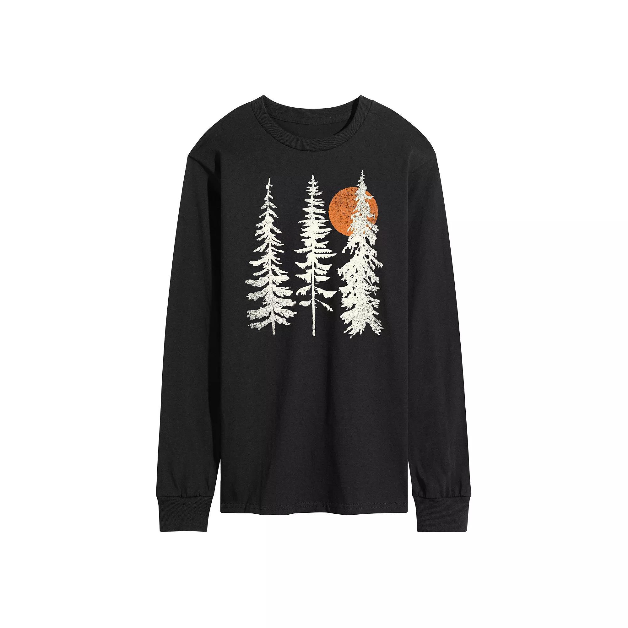 Mens Dead Inside Patriotic Long Sleeve Graphic Tee Blue Product Image