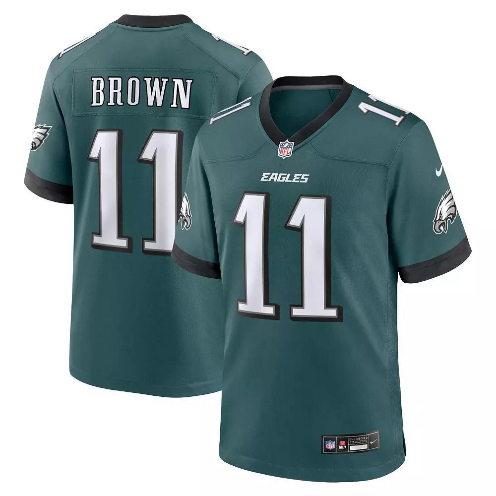 Men's Nike A.J. Brown Midnight Green Philadelphia Eagles Team Game Jersey, Size: XL Product Image