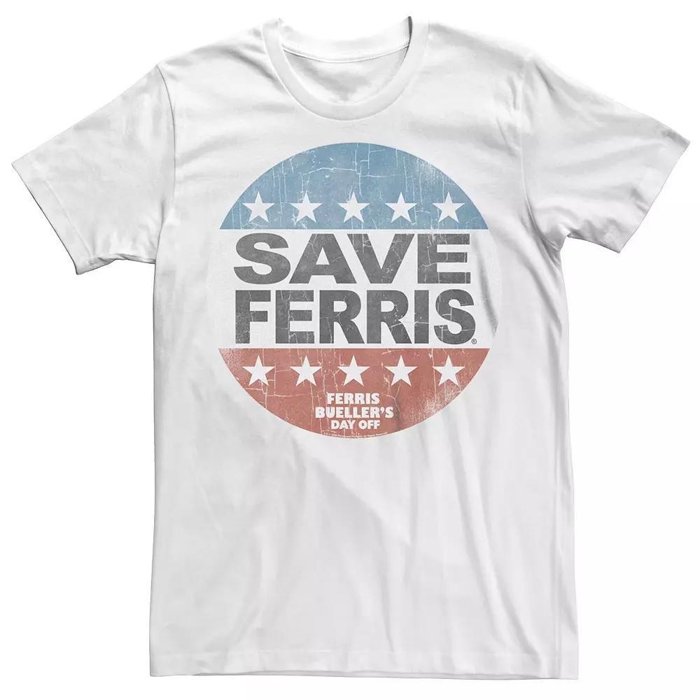 Men's Ferries Bueller Save Ferris Graphic Tee, Size: XL, White Product Image