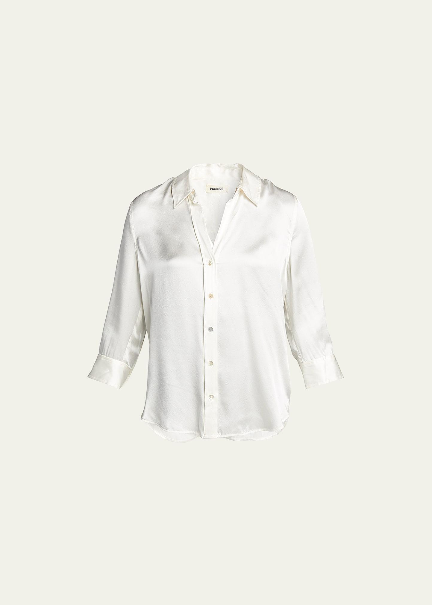 LAgence Dani Silk Charmeuse Blouse Product Image