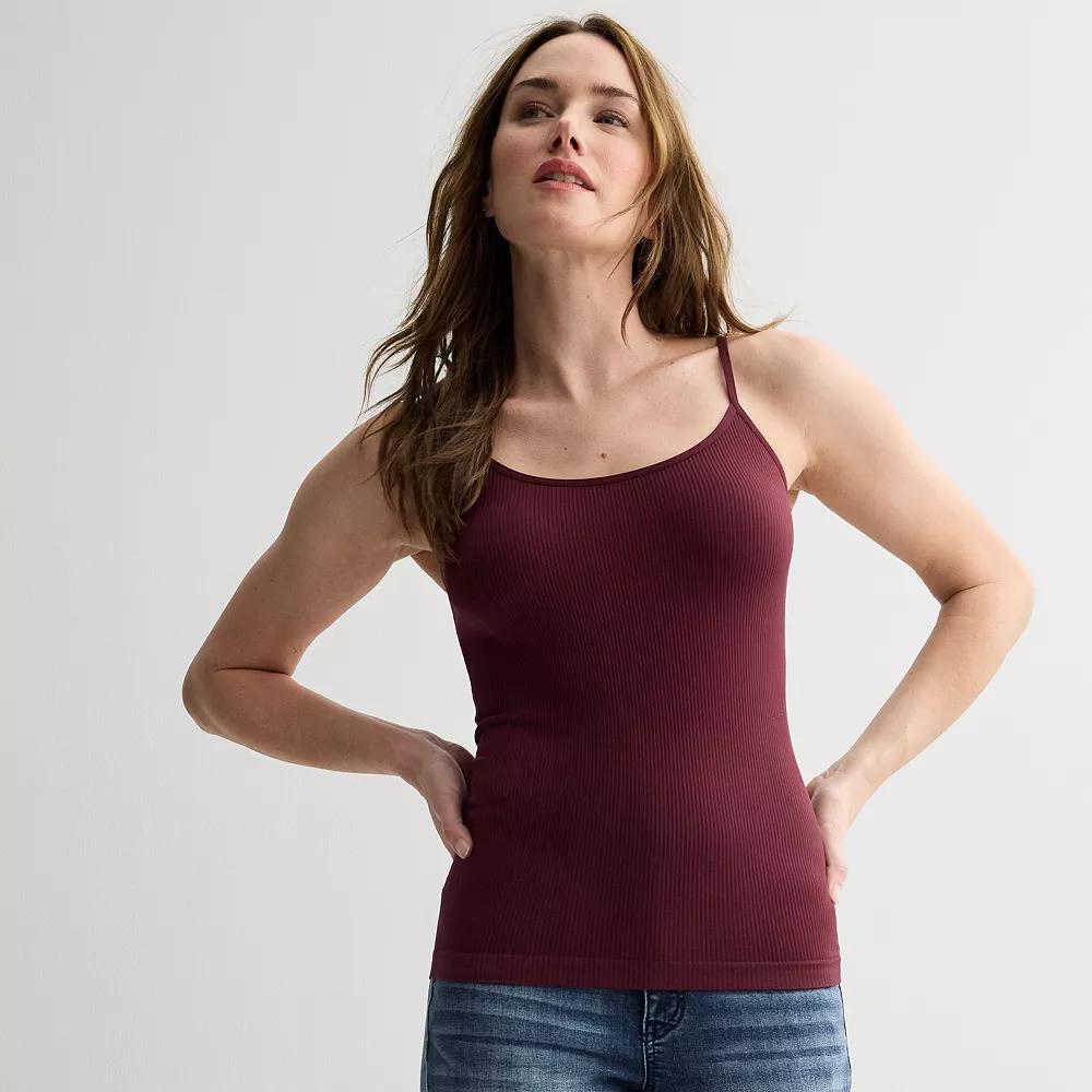 Women's Apt. 9® Ribbed Seamless Camisole, Size: Large, Maddie Purple Product Image