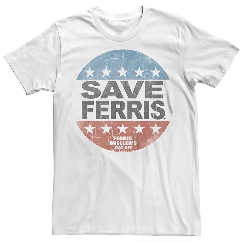 Men's Ferries Bueller Save Ferris Graphic Tee, Size: XL, White Product Image