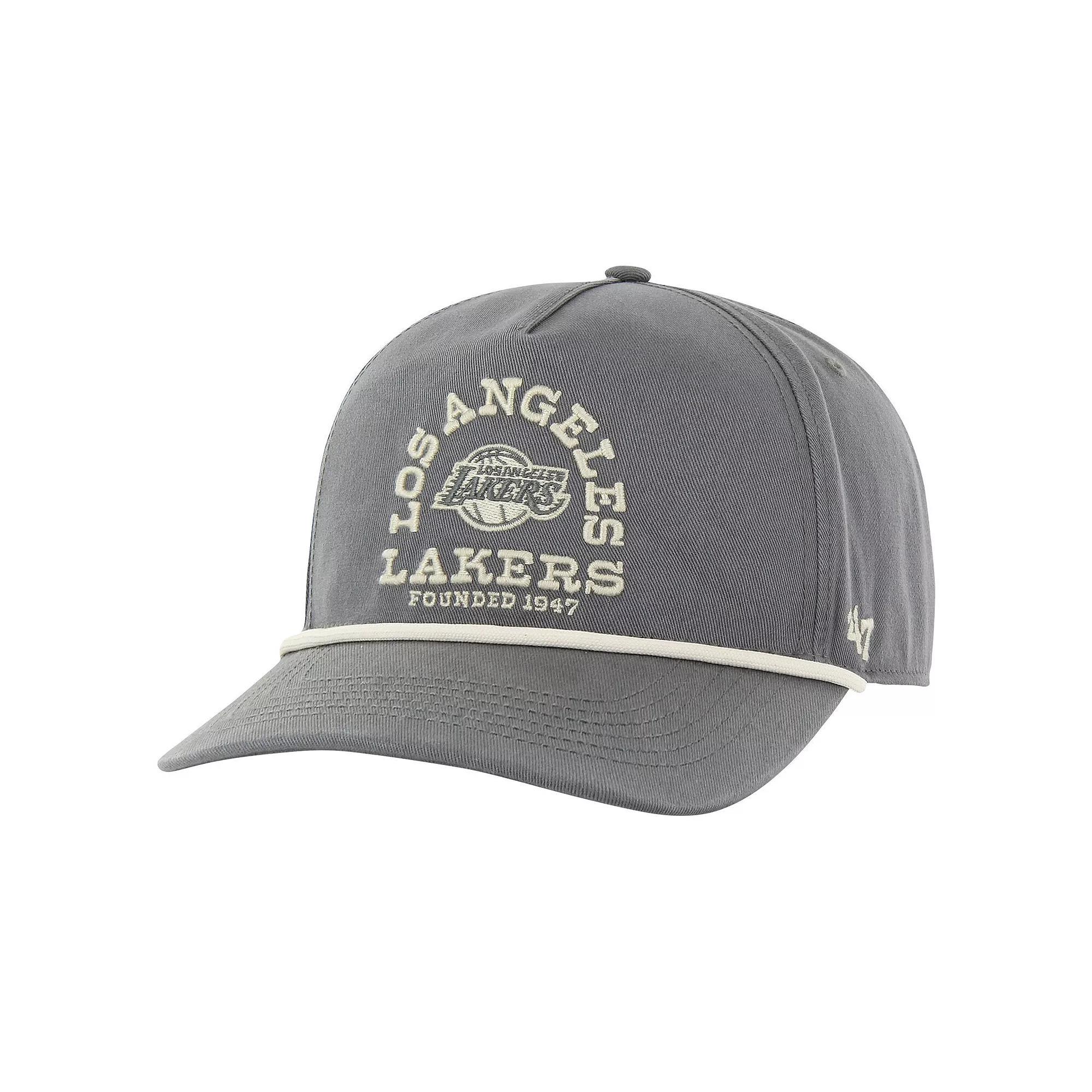 Men's '47  Charcoal Los Angeles Lakers Canyon Ranchero Hitch Adjustable Hat Product Image