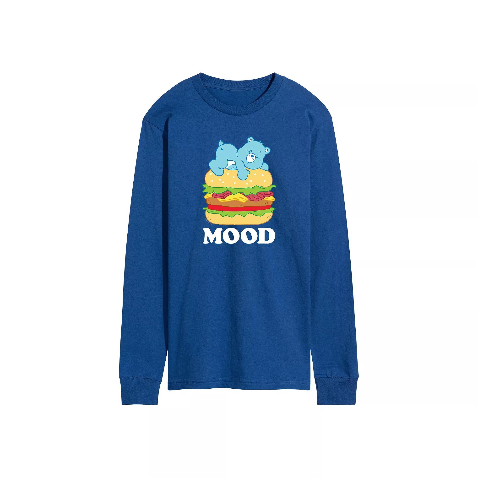 Mens Care Bears Mood Bedtime Bear Burger Long Sleeve Graphic Tee Product Image