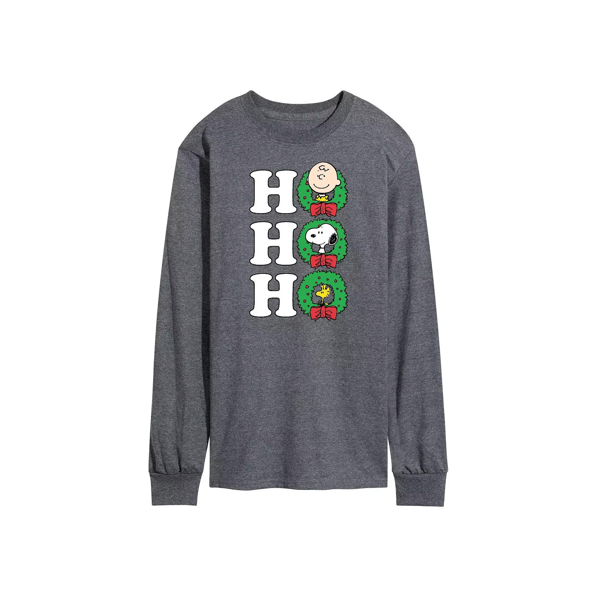 Mens Peanuts Ho Ho Ho Long Sleeve Tee Product Image