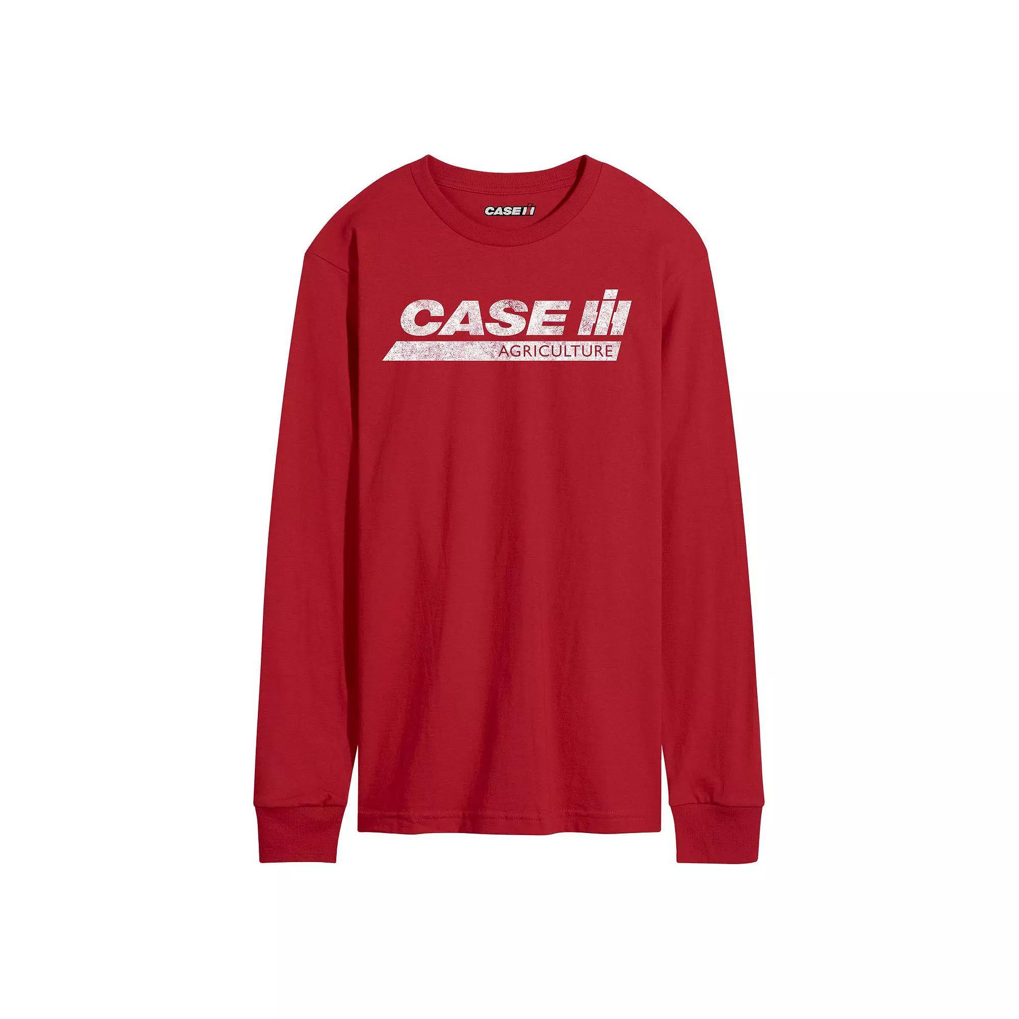 Mens Case IH Logo Distressed Long Sleeve Product Image