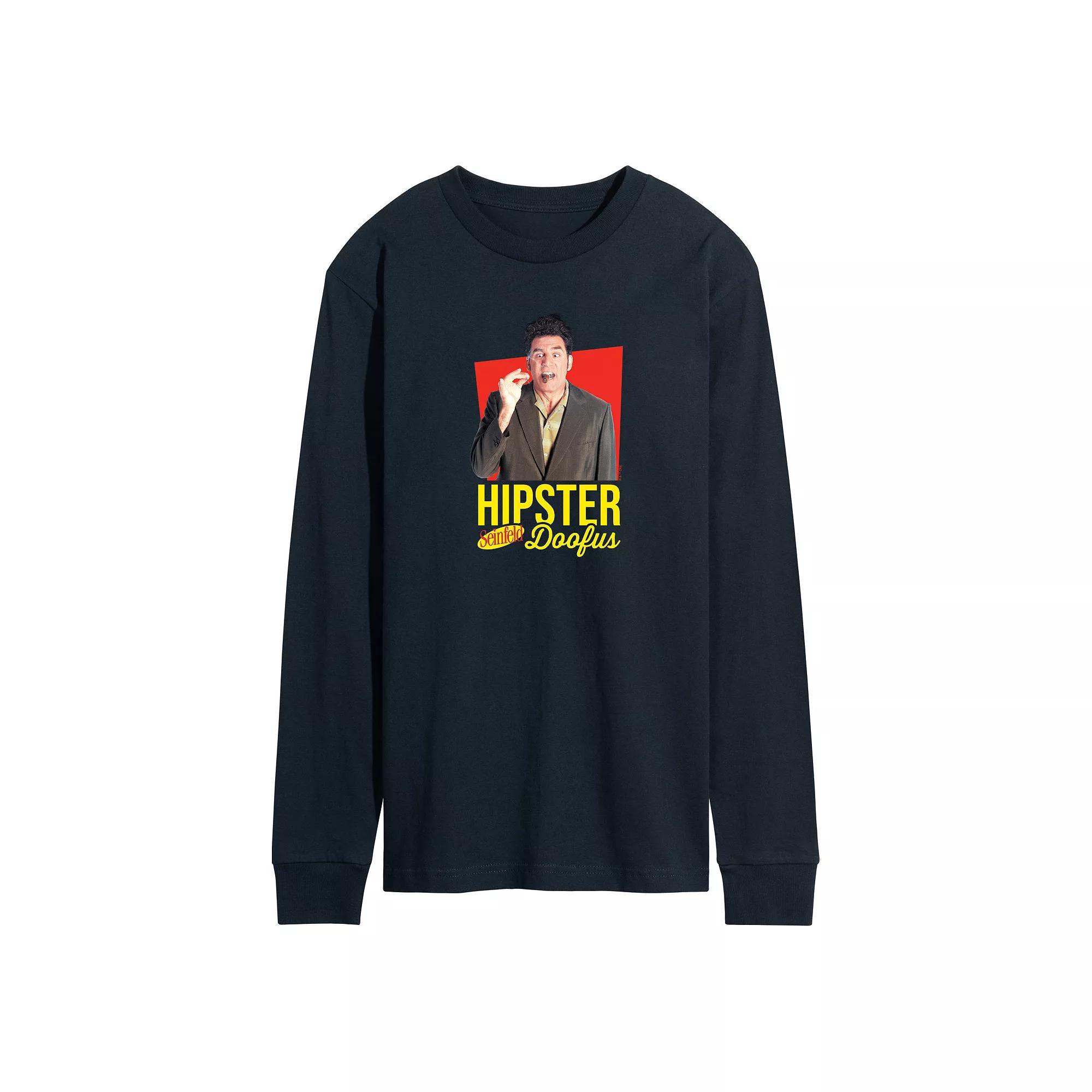Mens Seinfeld Hipster Doofus Long Sleeve Graphic Tee Blue Product Image