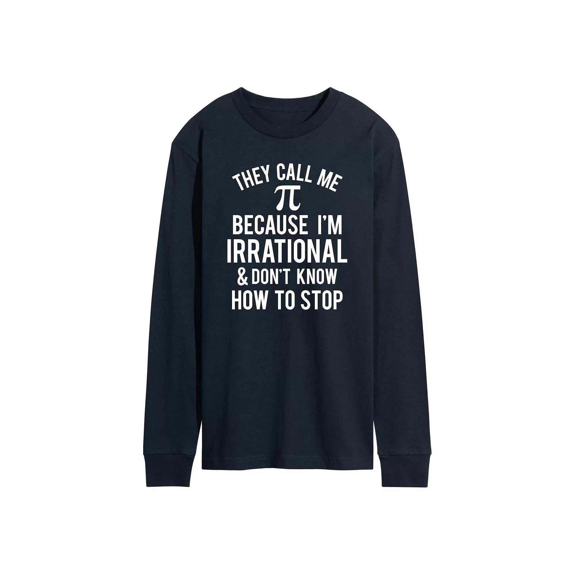 Mens Call Me Pi Long Sleeve Tee Product Image