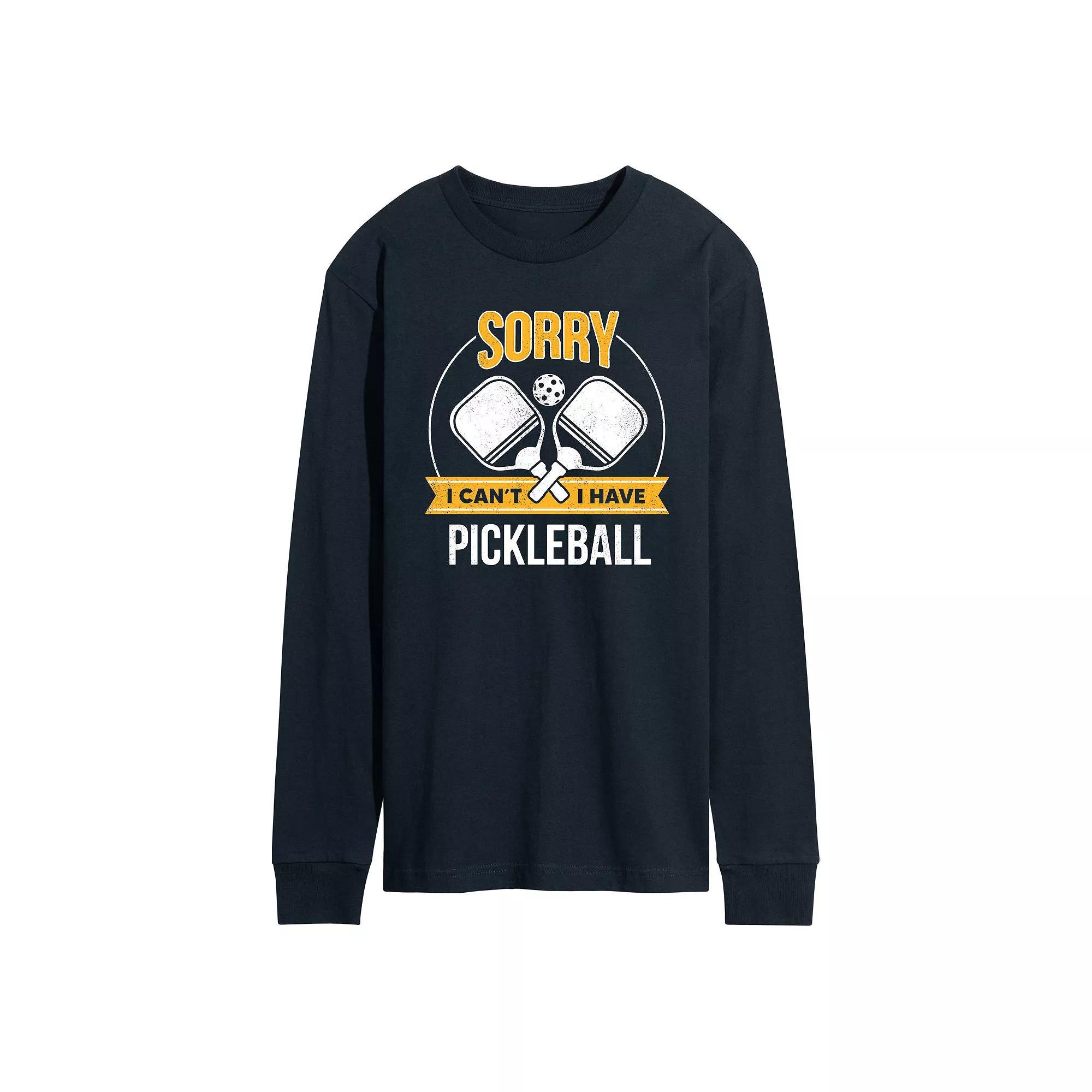 Mens Sorry Cant Pickleball Tee Blue Product Image