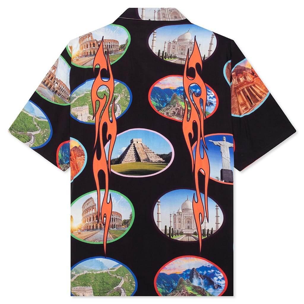 7 Wonder Camp Shirt - Black Male Product Image