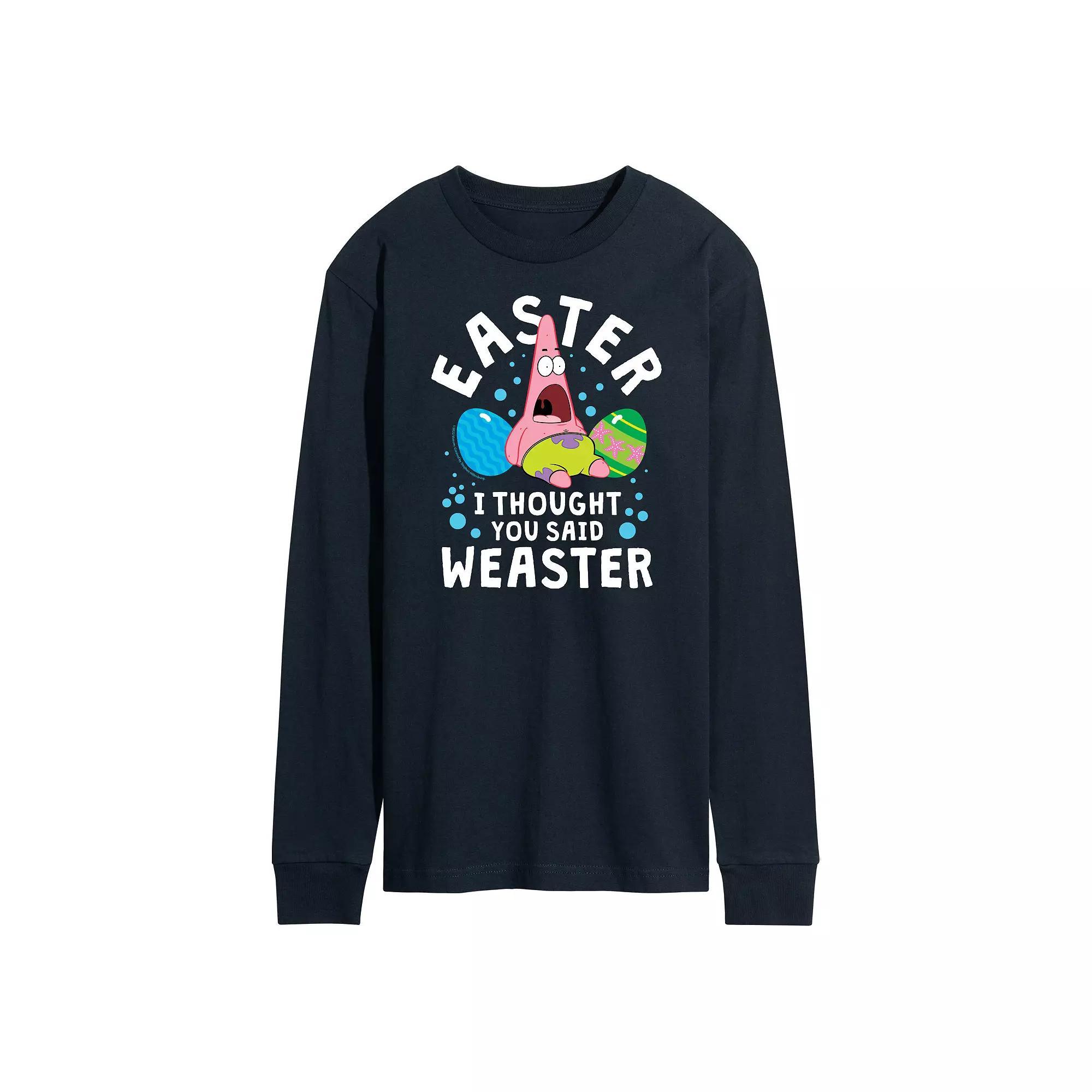 Mens SpongeBob SquarePants Easter Tee Blue Product Image