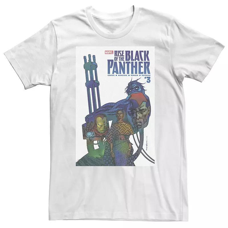 Big & Tall Marvel Rise of Black Panther #3 Comic Cover Tee, Men's, Size: 3XL Tall, White Product Image